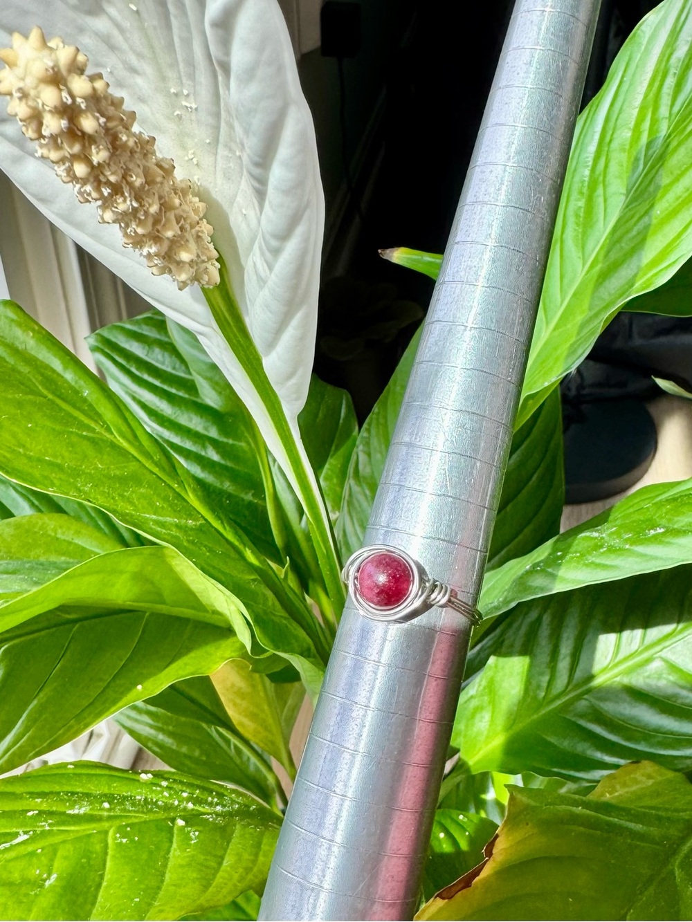 ✨GARNET | Wire Wrapped Gemstone Ring in Silver✨